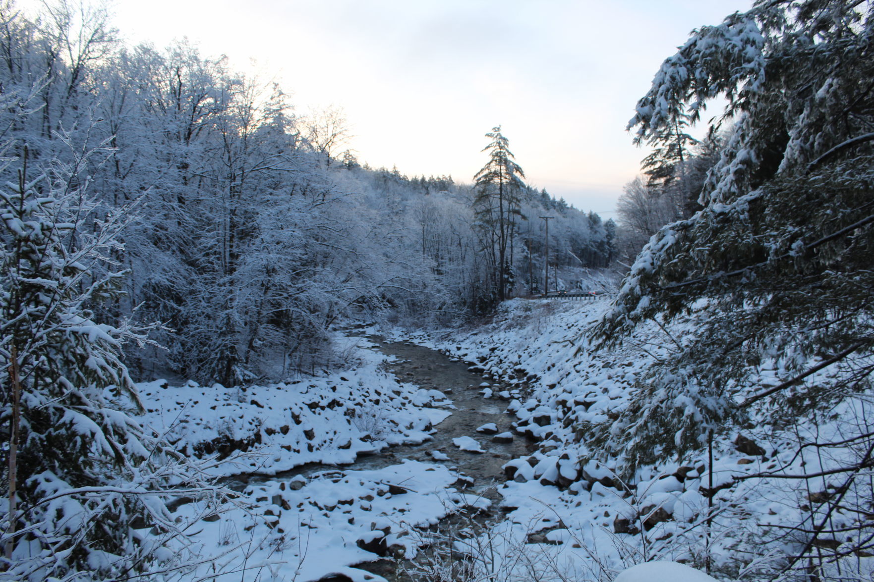 Wintry waterway